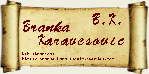 Branka Karavesović vizit kartica